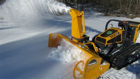 Radio control snow blower - Wear safety glasses. Start the snow thrower and position it for the first pass. Adjust the direction of the discharge chute. Engage the drive control to begin forward motion and the auger lever to begin throwing. At the end of the first cleared path, disengage the auger and drive lever.